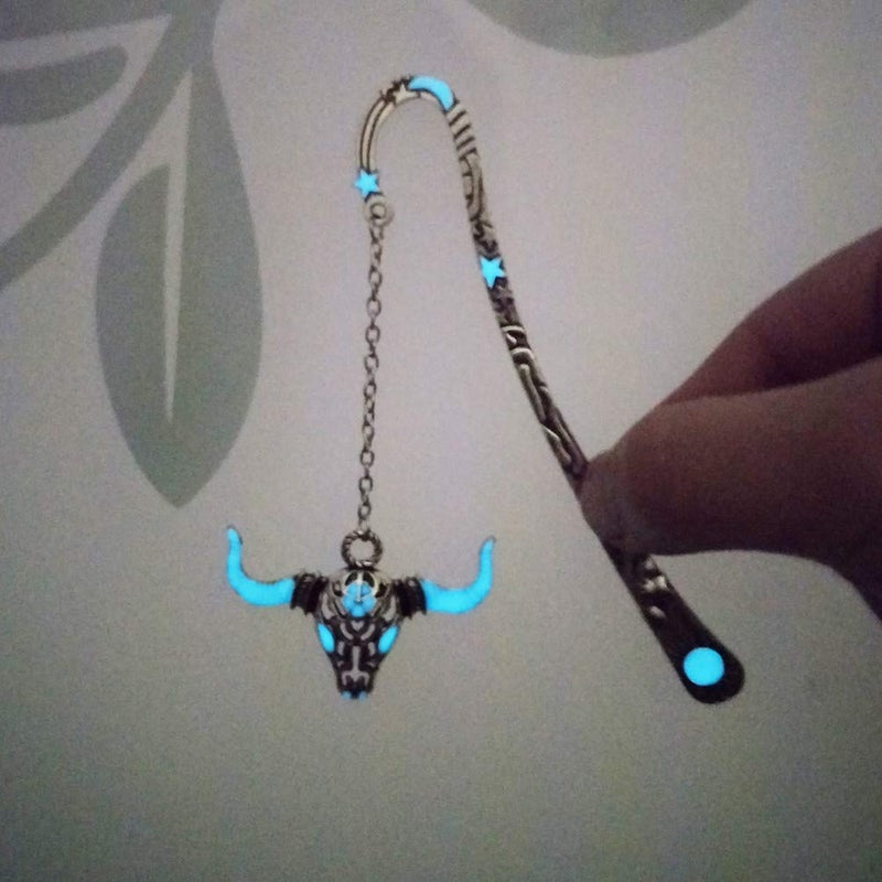 Mshion Metal Bookmarks with Chain,Unique Glow in The Dark Bookmark,Inspirational Book Markers for Book Lovers Delicate Gifts - Image 5
